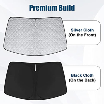 6 Layers Front Windshield Sun Shade Custom Fit for 2020-2024 BMW 3 Series, Foldable Car Sunshade with Storage Bag, Heat Reflective & UV Protection - size: 2020-2024 BMW 3 Series