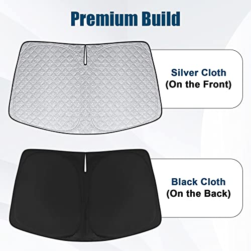 6 Layers Front Windshield Sun Shade Custom Fit for 2015-2024 Mini Cooper, Foldable Car Sunshade with Storage Bag, Heat Reflective & UV Protection - size: 2015-2024 Mini Cooper