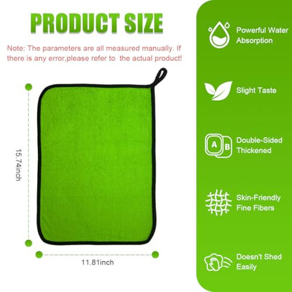 Microfiber Towels for Cars, 16"×12" No-Scratch No-Lint Cleaning Cloth, Highly Absorbent Car Window Drying Towel, Auto Interior & Exterior Detailing Supplies for Cars/Boats/Trucks(4PCS) - size: 4PCS