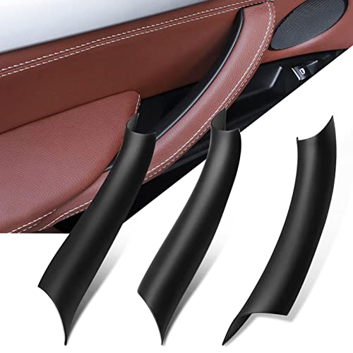 Jaronx Compatible with BMW X5 F15/X6 F16 Door Handle Covers,3PCS Door Pull Handle Covers for BMW X5 F15 2014-2018,X6 F16 2015-2018, Left and Right Side(Black) - color: Black Cover, size: 3pcs Handle Cover