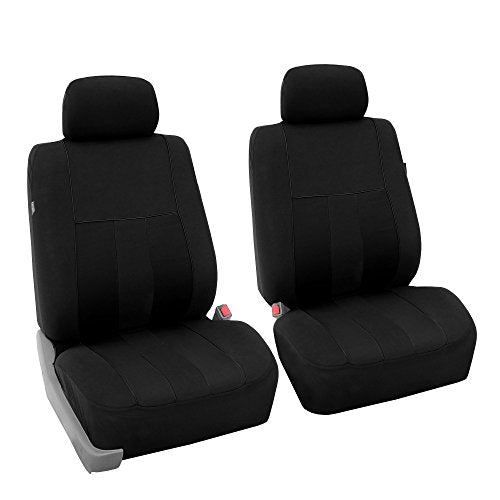 FH Group Striking Striped Car Seat Covers - Universal Fit, Washable Seat Covers for Cars, SUVs, Vans, Sedans, Black, Front Set - color: Black, size: Front Set