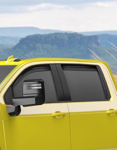 in-Channel Window Rain Guards Fit for Chevy Silverado/GMC Sierra 2500HD/3500HD 2020-2026 Crew Cab, Extra Durable Window Deflectors Vent Visors Truck Vent Shades Exterior Car Accessories - size: 2020-2026 Silverado/Sierra 2500HD/3500HD Crew Cab
