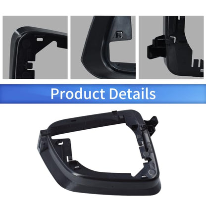 Fits For Tesla Model Y Left driver Side Wing Mirror Cover and Mirror Frame Set Rearview Lower Holder Tray Cap Housing 2021-2024(left side black) - size: Model Y Left Side Black