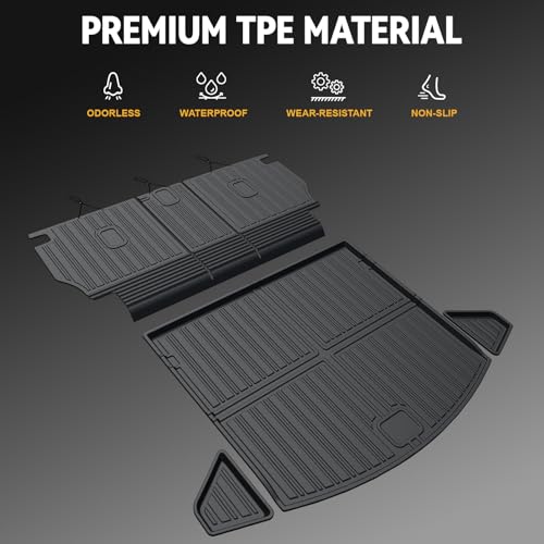 Cargo Mat for Mazda CX-5 2017-2025 Accessories, Full Coverage All Weather Trunk Cargo Liner with Backrest Protectors & Storage Mats