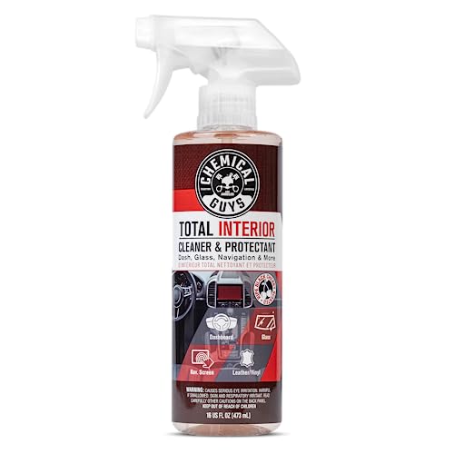 Chemical Guys Total Interior Cleaner & Protectant - Black Cherry, Car Cleaning Spray, Cleans and Protects Leather, Vinyl, Plastic, Rubber, and Glass, Safe for Trucks, SUVs, Jeeps, RVs & More - 16 oz - size: 16 Fl Oz (Pack of 1), style: Black Cherry