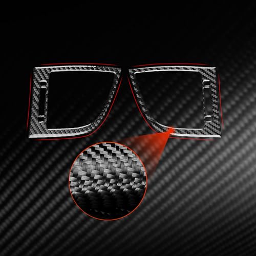 Real Carbon Fiber Instrument Panel Vent Trim Stickers Decals Compatible with Hyundai Genesis Coupe 2013 2014 2015 2016 Interior Accessories - color: Instrument Side Vent