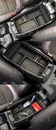 Center Console Organizer Compatible with Bronco Sport 2021-2026 Ford Escape 2020-2026 Storage Tray ABS Insert Organizer Glove Pallet Storage Console Separation