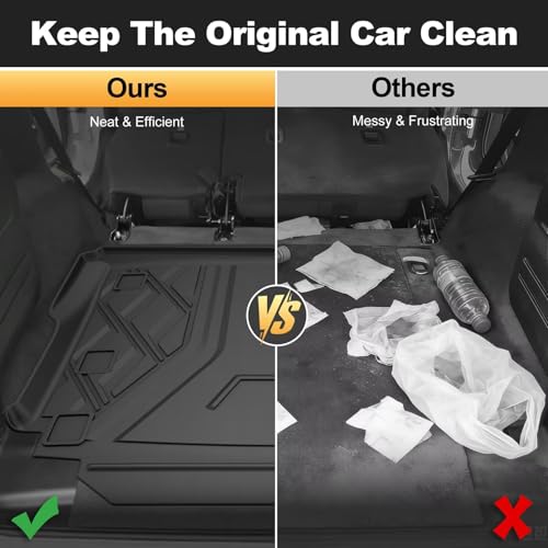 Upgraded Wrangler JL Trunk Mat | AOMSAZTO Cargo Liner for 2018-2026 Jeep Wrangler JL 4X4 Without OEM Subwoofer, All Weather Upgrade Cargo Mat Rubber for Wrangler JL-(Not for JK or 4XE) - style: 6) for Jeep Wrangler JL Without Subwoofer 2018-2026 Cargo Lin