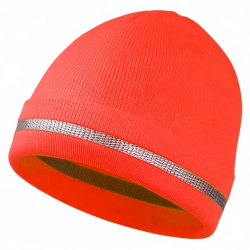 Occunomix Hi-Vis Hi-Viz Knit Cap with Polyester Lining One Size Fits Most - color: Orange, style: Reflective Beanie