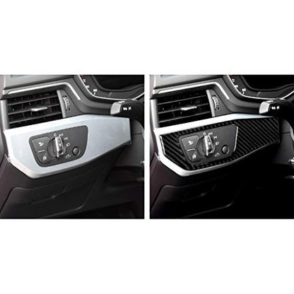 NVCNX Real Carbon Fiber Compatible with Audi B9 A4 S4 2017-2025 / A5 S5 RS5 2018-2025 2019 2020 2021 2022 2023 2024 Dash Dashboard Driver Side Panel Trim Cover Sticker Decal Interior Accessories 1PC - color: Dash Driver Side Panel Trim