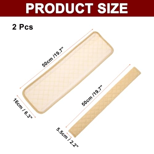 HARFINGTON 2pcs Shoulder Strap Cushions 19.7 Inch Car Seat Belt Pads Cover Auto Seatbelt Strap Shoulder Pad Automotive Seat Belt Cushion Pad for Auto SUV Truck, Beige - color: Beige, size: 19.7 Inch