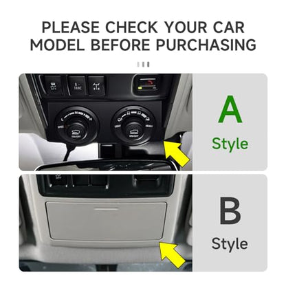 Car Carbon Fiber Decal Reading Light A ABS Sticker Cover Interior Trim Accessories for Toyota 4Runner SUV 2010-2025 Black - color: Reading Light a