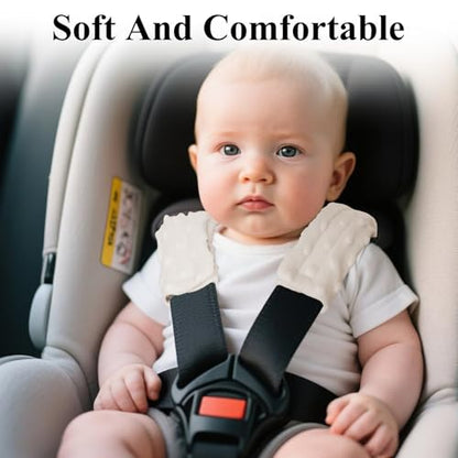 2-Pack Car Seat Strap Covers, Infant Seatbelt Covers, Velvety Soft Double-Sided Use Car Seat Shoulder Strap Pads for Infant Toddler, White Planet Design - color: White Planet