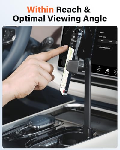 APPS2Car Cup Phone Holder for Car with Solid Adjustable Alloy Arm, Save Space, Easy Installation, Long Neck Car Phone Mount Compatible with iPhone Samsung Google Smartphones (Pack of 2) - size: Small to Medium (Pack of 2)