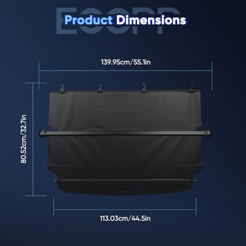 ECCPP Cargo Cover 2003 2004 2005 2006 Fit for Honda for CR-V Rear Trunk Cover Shade Luggage Tonneau Security Cover - style: 2003-2006 for Honda for CR-V