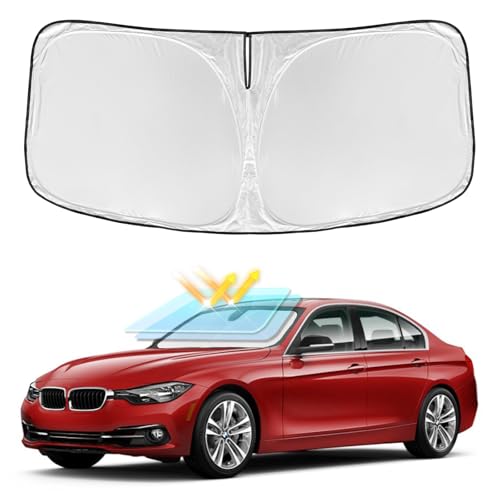 for BMW 3 Series320i 328d 330i 340i 330e 2013-2018 Windshield Sun Shade -4 Layers Sunshades for Front Windows Cover Custom Fit 3 Series F30/F31/F80/M3 Sun Visor Shade Blocks UV Rays Car Accessories - size: for BMW 3 Series 2013-2018