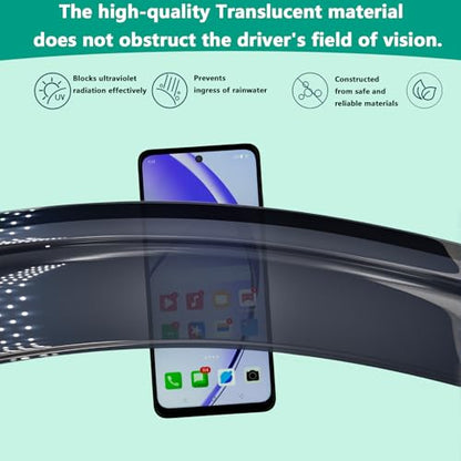 Window Visors Rain Guards Compatible with 2024-2026 Hyundai Kona, Out-Channel Side Window Wind Deflectors Vent Shades Accessories, Dark Smoke 4 Pcs, 2025 - size: 2024-2026 Hyundai Kona