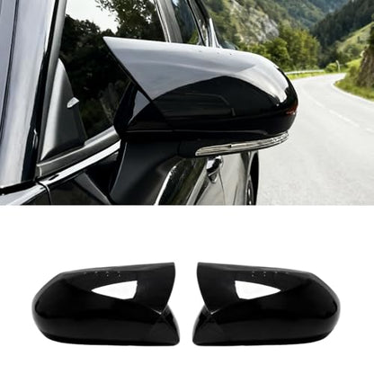 Side Mirror Cover Compatible with Toyota (Camry 2018-2025, Ox Horn Style-Gloss Black) - size: Ox Horn Style-gloss Black