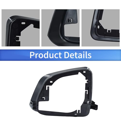 Fits For Tesla Model Y Right Passenger Side Wing Mirror Cover and Mirror Frame Set Rearview Lower Holder Tray Cap Housing 2021-2024(right side black) - size: Model Y Right Side Black