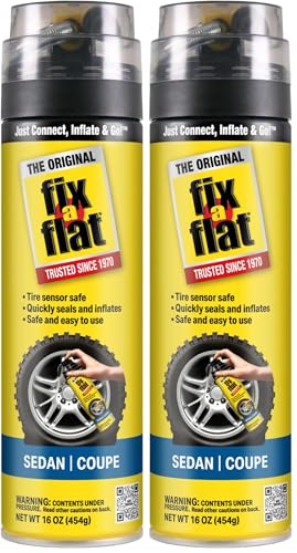 Fix-A-Flat Tire Repair, 16 oz, 2-Pack | Emergency Use | Eco-Friendly Formula | For Standard Tires | Universal Fit - size: 16oz (Pack of 2)
