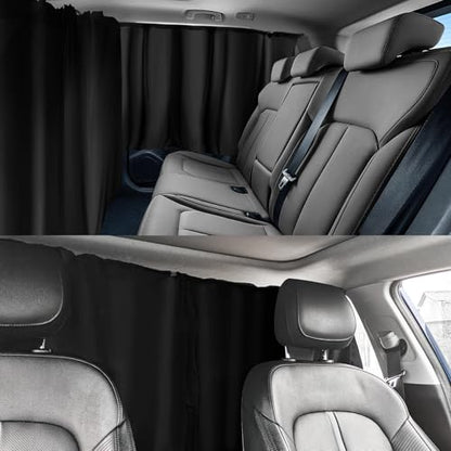 3PCS Extra Large Car Window Shades Kit,Thickened Vinyl Coated Car Window Covers for Privacy and Maintaining Cool Auto Interior Temperature,Universal Cars Curtains for Windows (Extra Large) - color: Extra Large