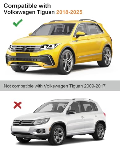 in-Channel Window Rain Guards Fit for Volkswagen VW Tiguan 2018-2024 Rain Guards Extra Durable Side Window Deflectors Visors Vent Visors Vent Shades Car Accessories -4 pcs - size: Fit for 2018-2024 Volkswagen VW Tiguan