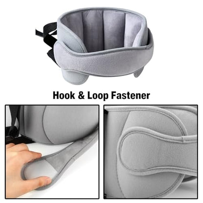PandaEar Car Seat Toddler Head Support, Adjustable Baby Carseat Head Holder Strap for Car Seat Stroller, Soft Neck Relief Band for Kids Infants Comfortable Travel Sleep