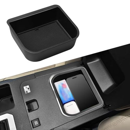 Center Console Cool Box Organizer, Armrest Storage Box Insert, Plastic Center Console Cooler Storage Box, Center Console Armrest Storage Box Tray for Toyota Land Cruiser Prado 250/ Lexus GX 550