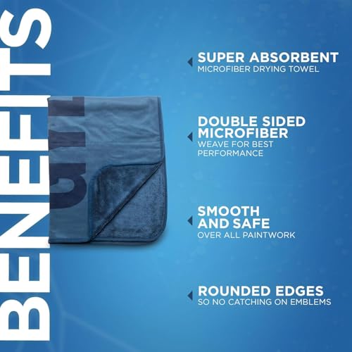 GYEON Silk Dryer – Ultra Soft Microfiber Car Drying Towel, Super Absorbent, Streak-Free, Lint-Free, Safe for Ceramic Coatings, Ideal for Cars, Trucks, SUVs, Auto Detailing - size: 20"x22" Inches