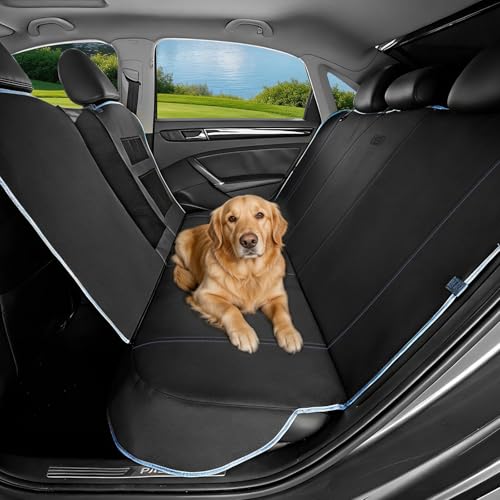 Skechers Dog Car Seat Cover for Pets GOGA MAT, Seat Extender for Dogs Waterproof Seat Cover Hammock Heavy Duty Scratch Proof Nonslip Durable Back Seat Covers for Cars Trucks and SUVs,Black - color: Black