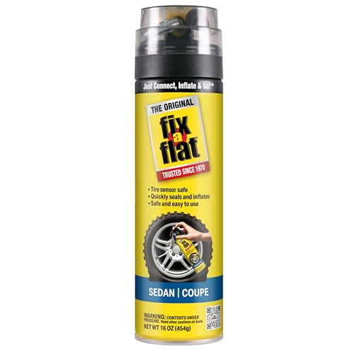 Fix-A-Flat S60420 Aerosol Emergency Flat Tire Repair and Inflator, for Standard Tires, Eco-Friendly Formula, Universal Fit for All Cars, 16 oz. (Pack of 1) - size: 16oz