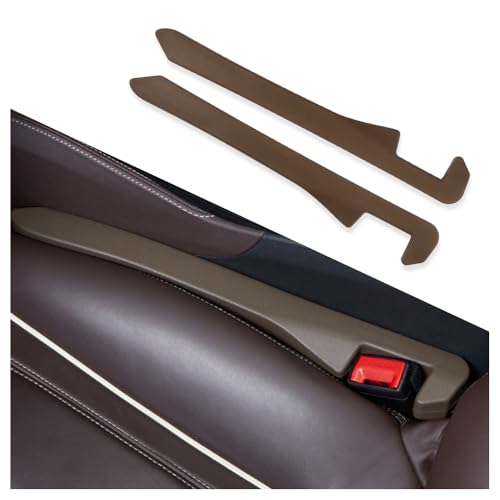 IHOTDER Car Seat Gap Filler,Super Flexible Car Side Seat Gap Filler Car Accessories for Women & Men,Universal CCar Organizer Between Seats for Tightly Filling Seat Gaps(Brown/2PCS) - color: Brown