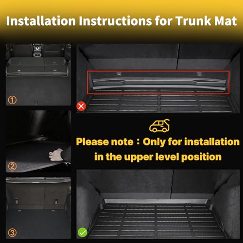 GINOWY-Floor Mats & Cargo Liner for Honda CRV 2017-2022 TPE All Weather CR-V Car Mats (Deck in Upper Position) Non-Slip Trunk Mat Floor Liners Waterproof Custom Fit Accessories Mats Black - style: 15) for Honda CRV 2017-2022 Full Set