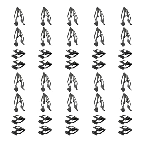 40PCS Car Metal Retainer Clips, Front Console Dashboard Metal Retainer, Car Console Trim Retainer Clip, Automotive Universal Dashboard Retainer Replacement Interior Accessories (40PCS) - color: 40PCS