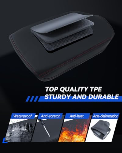 Armrest Cover for Mazda CX-5 2018-2023 2024 2025 Accessories Center Console Middle Lid Pad Protector for Car Elbow Rest - size: for 2017-2025 Mazda CX-5