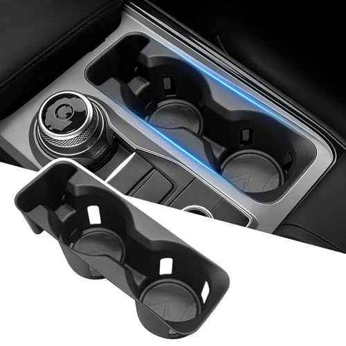Upgrade Cup Holder Inserts for Ford Explorer 2020-2024 Accessories, Non-Slip Soft Silicone Center Console Cup Holder Protector Organizer for Ford Explorer Accessories