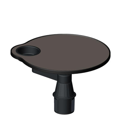 Car Tray Table, 360° Rotating Front Seat Laptop Desk with Adjustable Arm, Multifunctional Floating Table with Cup Holder for Driver & Passenger, Universal Fit 70–100mm(Ideal Brown) - color: Ideal Brown
