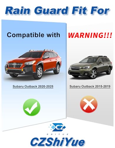 Extra-Thick Window Rain Guards Fit for 2020 2021 2022 2023 2024 2025 Subaru Outback Window Deflectors Window Vent Visors Shades - size: Fit for 2020-2025 Subaru Outback