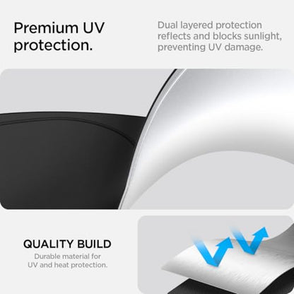 Spigen Triple-Coated CryoShade Front Windshield Sunshade (Reinforced Velcro Strap) Designed for Jeep Wrangler JL 2025-2018 & Gladiator 2025-2020 - size: Jeep Wrangler/Gladiator