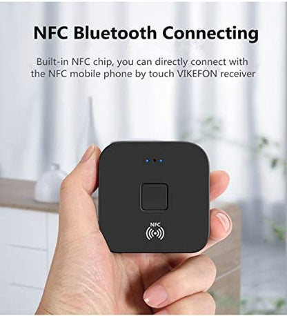 Bluetooth Receiver for Home Stereo RCA, 3.5mm AUX Wireless Audio Adapter for Home and Car Stereo System,NFC-Enabled