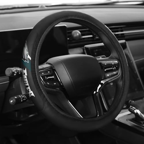 Sports Leather Steering Wheel Cover Car Accessories, Universal Size fit 14-15 Inch All Vehicle Steering Wheel Cover - color: L-Y