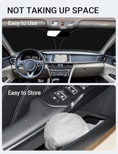 Proadsy Windshield Sun Shade for Kia K5 2026 2025 2024 2023 2022 2021 Custom Fit GT-Line, GT, Sedan 4-Layer Foldable Front Sunshade Protector Sun Visor Blocks UV Rays Keep Car Cooler - size: Kia K5 2021-2026