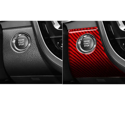 Glossy Red Carbon Fiber Compatible with Toyota Camry 2018-2024 Accessories Car Engine Start Stop Surround Panel Cover Interior Trim Sticker Decal 2PCS - color: Engine Start Stop Trim Panel