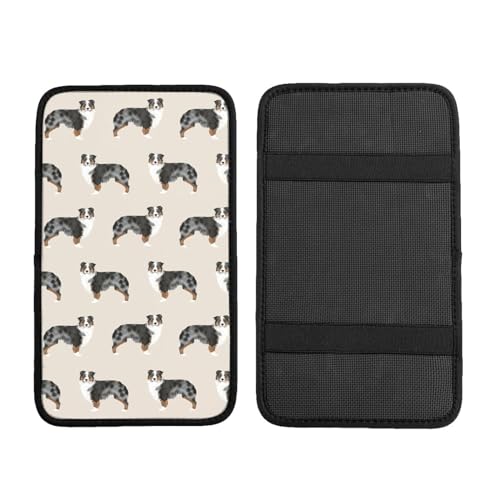 Australian Shepherd Auto Center Console Cover Universal Car Armrest Pad Waterproof Women Men Automotive Interior Accessories for Most Vehicle SUV - color: Australian Shepherd