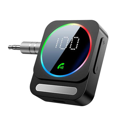 SONRU Bluetooth 5.3 Receiver for Car, Wireless Audio Adapter for Car/Home Stereo/Wired Headphones/Speaker, Bluetooth Aux Adapter, Dual AUX Outputs, RCA AUX 3.5mm Music Receiver - color: Black