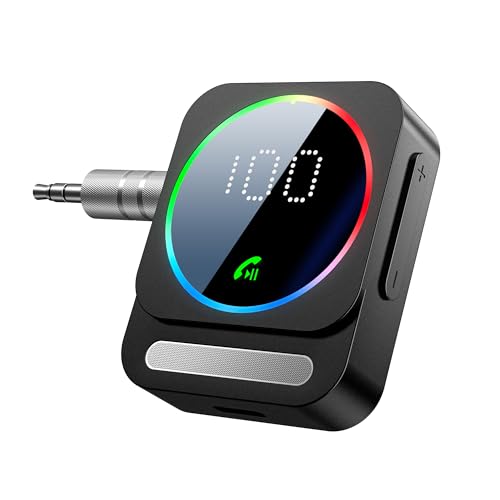 SONRU Bluetooth 5.3 Receiver for Car, Wireless Audio Adapter for Car/Home Stereo/Wired Headphones/Speaker, Bluetooth Aux Adapter, Dual AUX Outputs, RCA AUX 3.5mm Music Receiver - color: Black