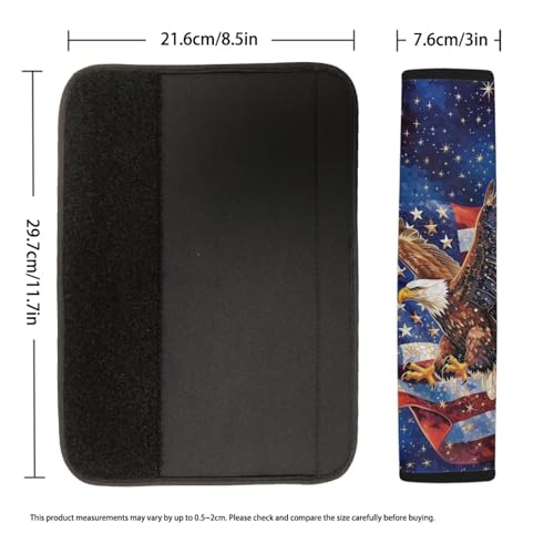Eagle Flag Car Seat Belt Cover Shoulder Safety Strap Covers Pads 2 Piece Fashion Auto Interior Protect You Neck And Shoulder From The Seat Belt Rubbing - color: Eagle Flag-A