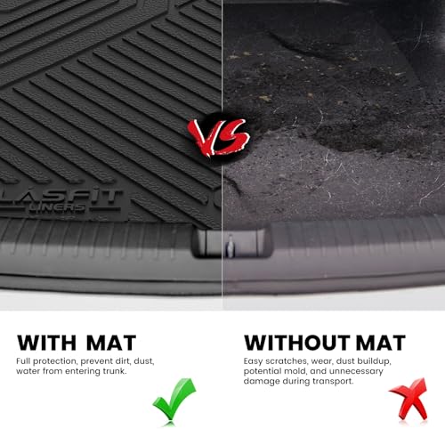 LASFIT Cargo Mat for Dodge Charger Daytona 2024 2025 Scat Pack & R/T (Fit 2-Door, Not for 4-Door), All Weather TPE Custom Fit Trunk Mats Cargo Liners, Black - style: 5) Charger Daytona | 2024-2025 | Trunk Mat