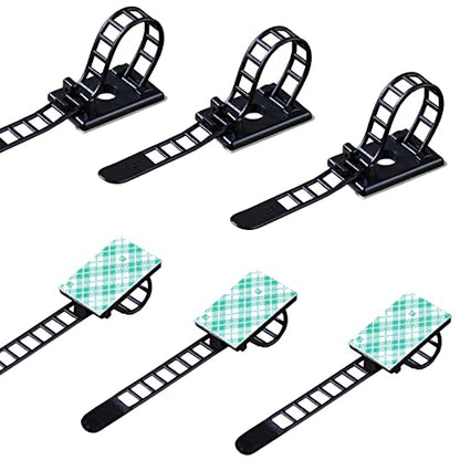 200 Pieces Cable Management Desk Wire Organizer Cable Ties Zip Ties Adhesive Cord Clips Cord Keeper Desk Wire Management - size: 200 Pieces