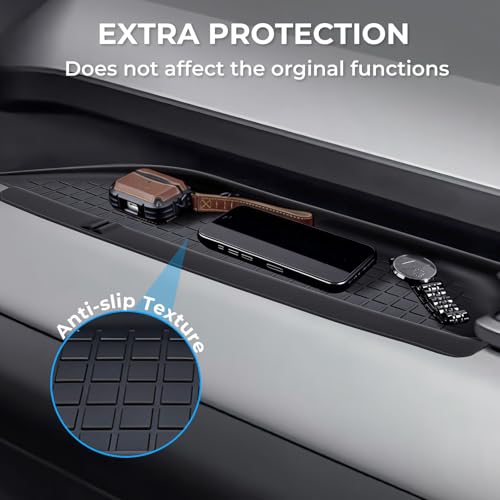 Passenger Storage Organizer Mat for Toyota RAV4 2026, Interior Accessories Center Console Glove Box Organizer Tray Silicone Anti-Slip Passenger Protective Cover Pad for 2026 RAV 4, Black - style: Fits for Toyota RAV4 2026, B